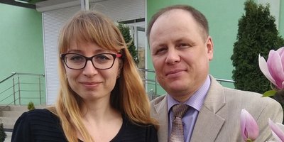 Anna y Aleksandr Solovyov antes del inicio del proceso penal