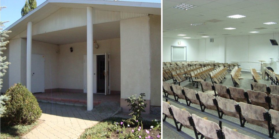 Foto: um edifício da igreja confiscado dos crentes no centro de Cherkessk
