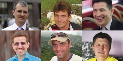 照片中,从左到右,从上到下:康斯坦丁·巴热诺夫、阿列克谢·布登丘克、费利克斯·马哈马迪耶夫、阿列克谢·米列茨基、罗曼·格里达索夫、根纳季·杰尔曼