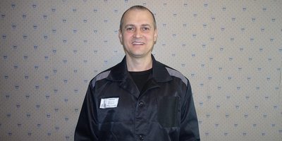 Photo : Konstantin Bazhenov au parloir de la prison lors de la visite d’un avocat. Dimitrovgrad. 27 février 2020