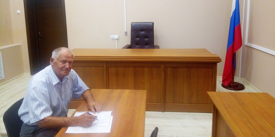 In the photo: Vladimir Filippov in the courtroom, September 2020