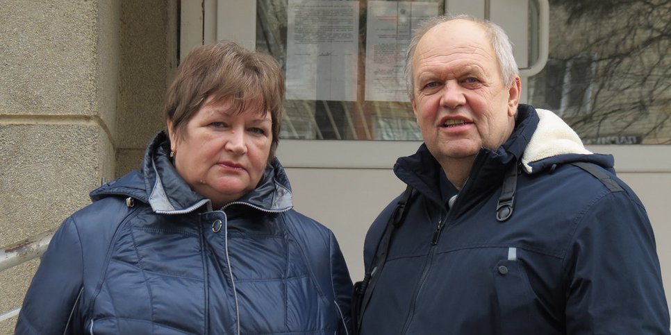 Sur la photo : Alexander Ivshin avec sa femme