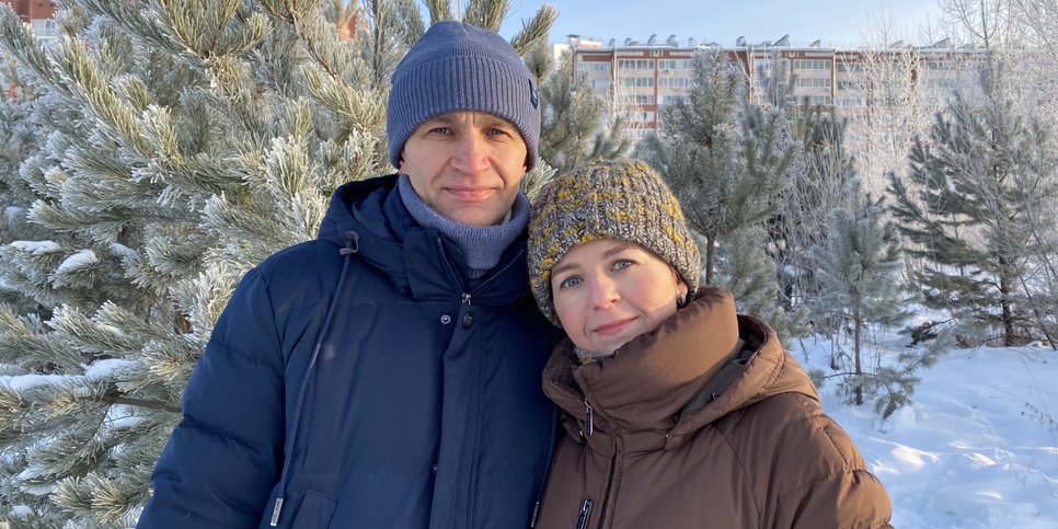 Andreï Kolesnichenko avec sa femme