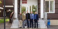 Sergey Logunov, Pavel Lekontsev, Vladislav Kolbanov, Vladimir Kochnev and Nikolay Zhugin at the courthouse on the day of the verdict. August 2023.