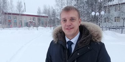 Andrey Sazonov out outside the courthouse after the verdict was anounced, December 2021