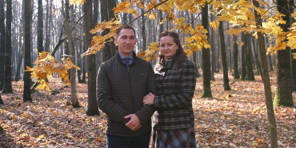 Dmitri Ignatov con su esposa