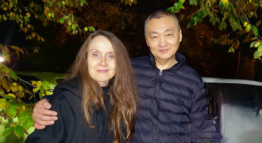 Stanislav Kim with his wife Olesya after being released from the pretrial detention center. October 10, 2024