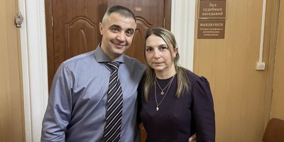 Roman Gumenyuk with his wife Olesya. January 16, 2025