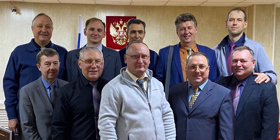 The convicted believers during one of the hearings, 2023.