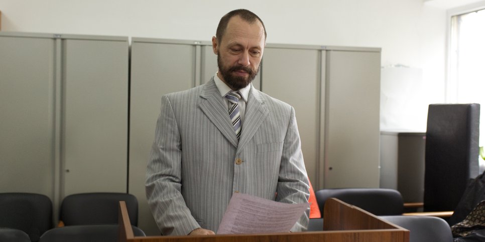 Sergey Dvurechenskiy in the court room, December 2025