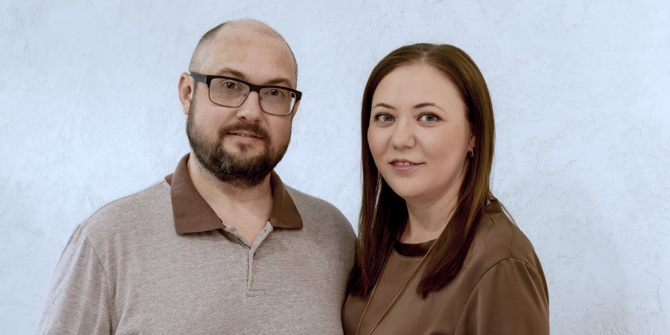 Ilya Yershov mit seiner Frau Yelizaveta